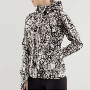 Lululemon *RARE* Scuba Hoodie Ghost Nesting Bird Scribble Print